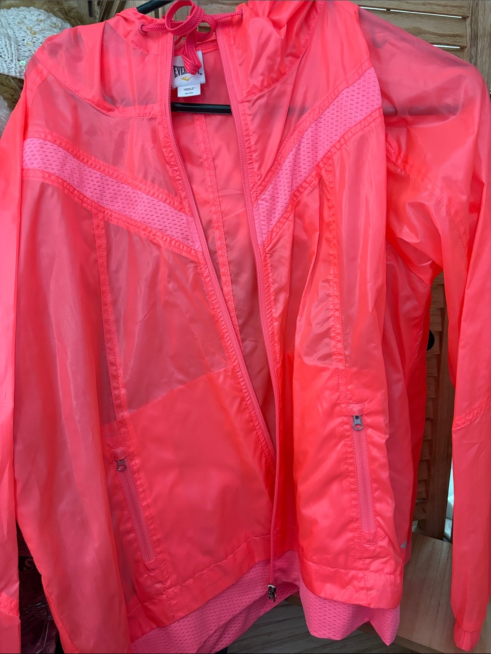 Everlast Neon Hooded Unlined Windbreaker XL